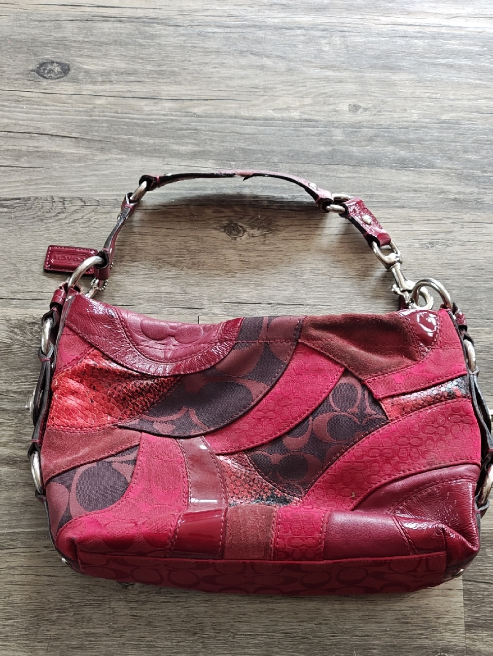 Vintage Coach Patchwork Shoulder Bag. - Picture 5 of 10